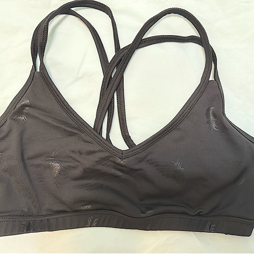 Beyond yoga Pineapple print bra like new. Size large
